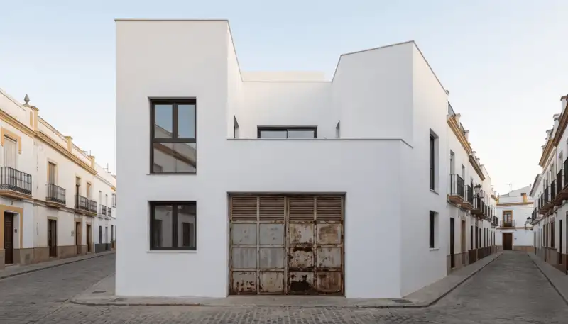 Antes — puerta antigua oxidada