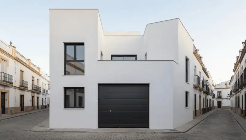 Después — puerta seccional automática nueva